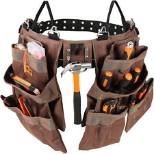 VEVOR Tool Belt Carpenter Construction Tool Pouch 19 Pockets 32-54" Waist Size"