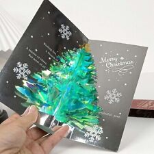 Christmas Tree 3D PopUp Card Xmas Sparkling Holiday Greeting Card Gifts New Year