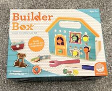 Builder Box House Construction Set Wood Toy Building Tools, By Mindware, Age 3+