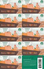 10 2022 STARBUCKS GIFT CARDS ~FALL FOR ALL~NO VALUE PIN NUMBER COVERED