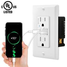 4.8A USB C Outlet Wall Charger Smart Fast Charging Tamper Resistant Receptacle - South El Monte - US