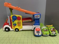 VTech Go Go Smart Wheels Big Rig Car Carrier Talking Semi Hauler & 3 TalkingCars - White Bluff - US