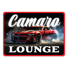 Chevy Camaro Lounge Aluminum Sign Chevrolet Automotive Car Man Cave Sports