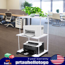 Modern Movable Laptop Printer Small Cart Rolling Laptop Stand Office White Table - Toronto - Canada