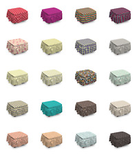 Ambesonne Abstract Pattern Ottoman Cover 2 Piece Slipcover Set and Ruffle Skirt - Toronto - Canada