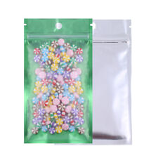 100x Clear Front & Green Inside Zip Lock Bags 4.75x7.75in (Free 2-Day Shipping)