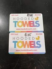 2x HoodedTowels.com Hooded Towels Gift Cards - $35.00 Each / $70.00 Total Baby