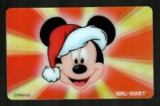 WALMART Mickey Mouse Wearing Santa Hat ( 2005 ) Lenticular Gift Card ( $0 )