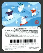 TARGET Skiing Polar Bears ( 2006 ) Gift Card ( $0 ) - RARE