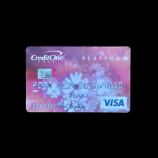 CreditOne Bank Platinum White Flowers paper back NEW COLLECTIBLE GIFT CARD $0