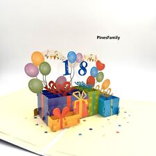 F07- Personalized Pop-Up Card with Gift Box and Balloons - Choose Your Date