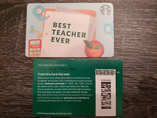 2024 Starbucks BEST TEACHER EVER gift card #6312 USA cards