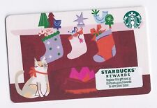 Starbucks collectible gift card no value mint #250 Cat & Stockings