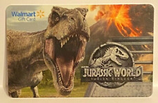 WalMart Jurassic World Fallen Kingdom Tyrannosaurus Rex 2018 Gift Card FD-62678