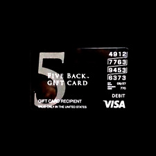 Five Back NEW COLLECTIBLE GIFT CARD $0 #0767