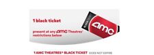 1 AMC Movies Black Ticket - No Expiration - Fast Digital Delivery!