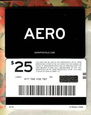 AEROPOSTALE White Logo on Black ( 2015 ) Gift Card ( $0 - NO VALUE ) V2