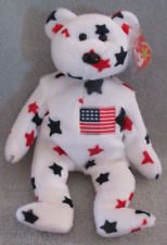 Ty Beanie Baby Glory the Bear DOB July 4, 1997 MWMT Free Shipping