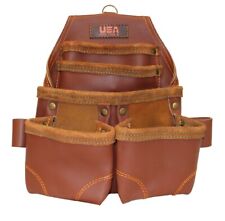Leather Tool Pouch Extra Big Pockets For Carpenters, Electricians, Construction