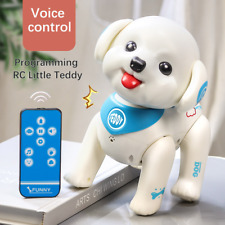 Remote Control Robot Dog Toy Smart Voice Control Singing Walking Puppy for Kids - US