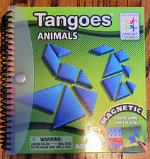 Tangoes Animals Puzzle Book- Tangram Images Magnetic Fun Travel Game Kids/Adults - Evanston - US