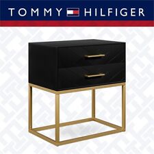 Tommy Hilfiger Ellias Bedside Table Black and Gold - Sterling - US