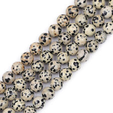 Natural Dalmation Jasper Gemstone Round Beads for Jewelry Making 15 6mm 8mm"