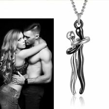 2024 Exquisite Couple Hugging Pendant Necklace Choker Chain Lovers Charm Jewelry