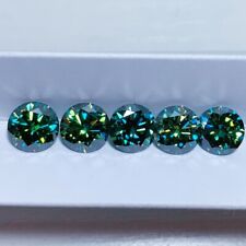 Brilliant Round Cyan Blue Loose Moissanite Stone GRA Certificate Real jewelry