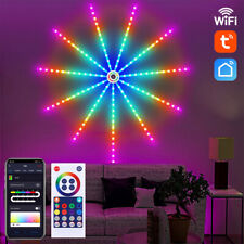WiFi Smart LED Firework Strip Lights RGBIC Colour Changing Remote Music Speaker - US