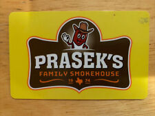 Prasek’s Family Smokehouse (El Campo, TX) Collectible Gift Card -No Stored Value