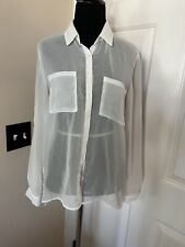 Blouse Ambiance apparel brand sheer cream S