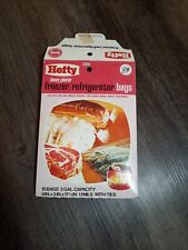 6 Vintage Hefty Mobil Heavy Plastic Freezer/Refrigerator Bags 70's Kitchen Food