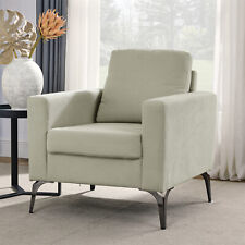 Modern Accent Chairs Single Sofa Corduroy Upholstered Armchair Living Room Sofa - US