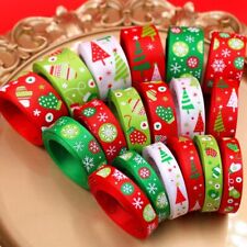 5Yards Christmas Pattern Grosgrain Ribbon Gift Wrapping Decor Craft Accessories