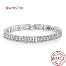 925 Sterling Silver Bracelet Elegant Zircon Crystal Jewelry For Women Wedding