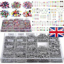 105pcs Wholesale Bulk Body Piercing Jewelry Eyebrow Belly Tongue Lip Bar Ring_UK