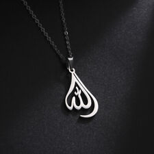 Arabic God Allah Necklaces Stainless Steel Women Islamic Muslim Pendant Jewelry