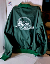 Vtg Men's Dark Green Bomber Snap Up Jacket Sz XL Unicoi Springs Resort Helen GA