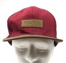 Matix Clothing Company Sewn Patch Workmans Snapback Hat Baseball Cap Deep Red