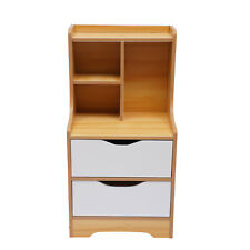 Bedroom End Side Bedside Table Nightstand Organizer with 2 Drawers Storage Wood - Mumbai - India