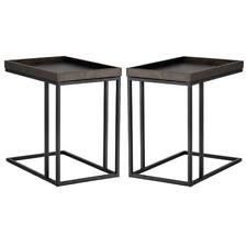 Home Square Arden 23.5 Wood End Table in Black/Charcoal Gray - Set of 2 - Toronto - Canada"