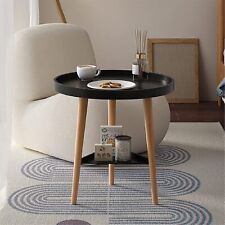 N&V 15 Inch Double Layer Side Table, Modern Minimalist End Home Black - Mumbai - India