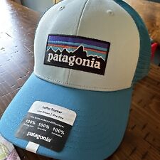 Patagonia P-6 Logo LoPro Trucker Hat Fin Blue OSFA NWT 🔥 Fly Fishing Hiking