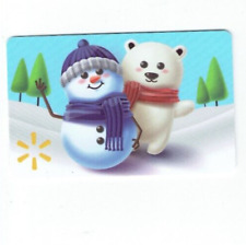 Walmart Gift Card Christmas 2022 - Snowman & Polar Bear - Collectible - No Value