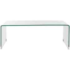 Willow 48 in. Clear Large Rectangle Glass Coffee Table - Chicago - US