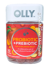 Olly Probiotic + Prebiotic For A Balanced Belly 30 gummies each 12/2024 FRESH!!