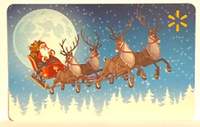 WalMart Santa Sleigh Reindeer Full Moon In Sky Christmas 2020 Gift Card FD-70232