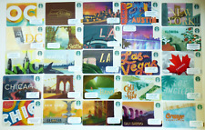 Starbucks Gift Card LOT of 25 - Destinations - Cities - Collectible - No Value