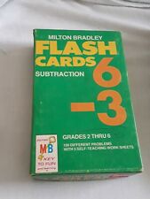 Milton Bradley Rare Subtraction Flash Cards # 4452 Grades 2 thru 6 Smart kids - Houston - US